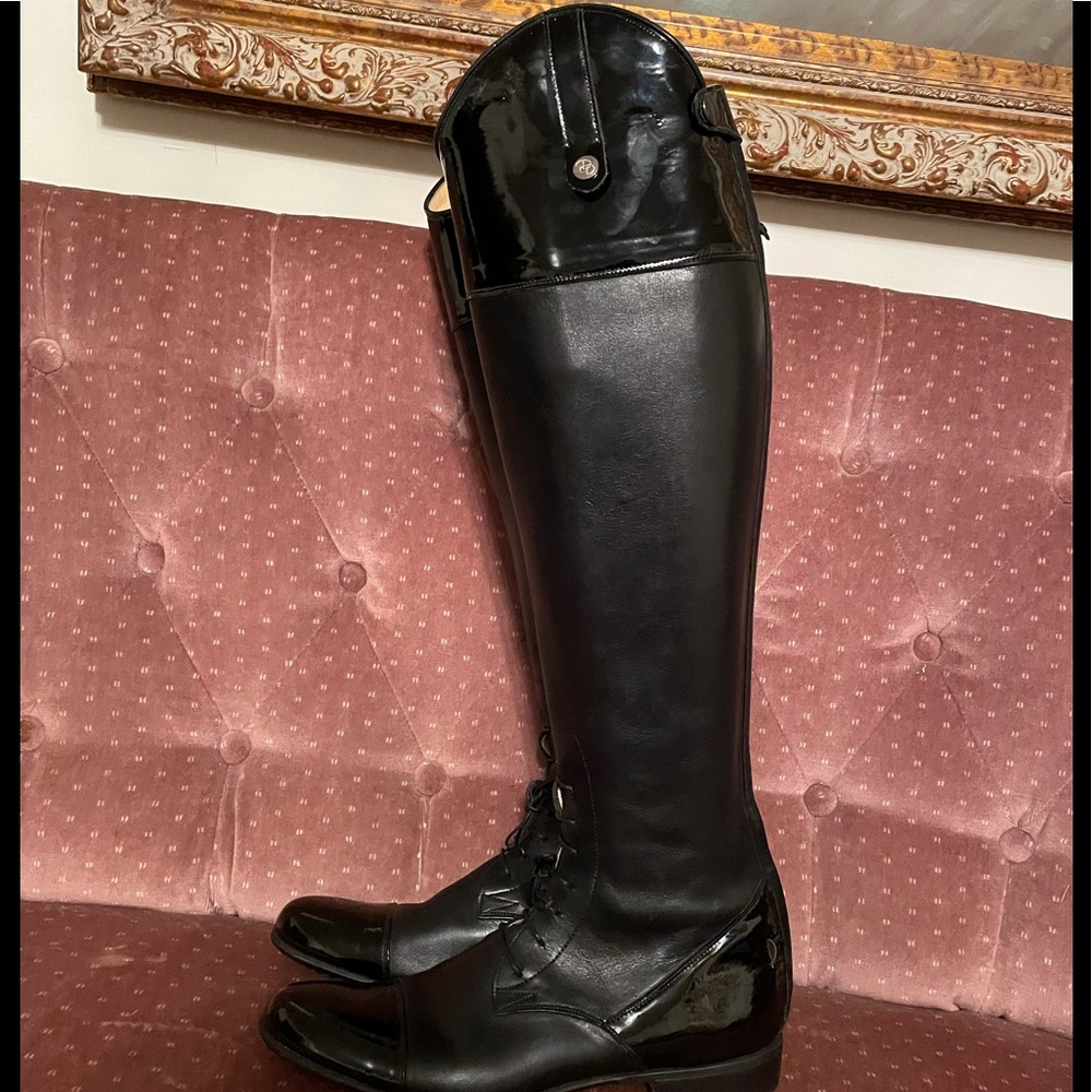 Derdau Patent & Leather Field Riding Boot